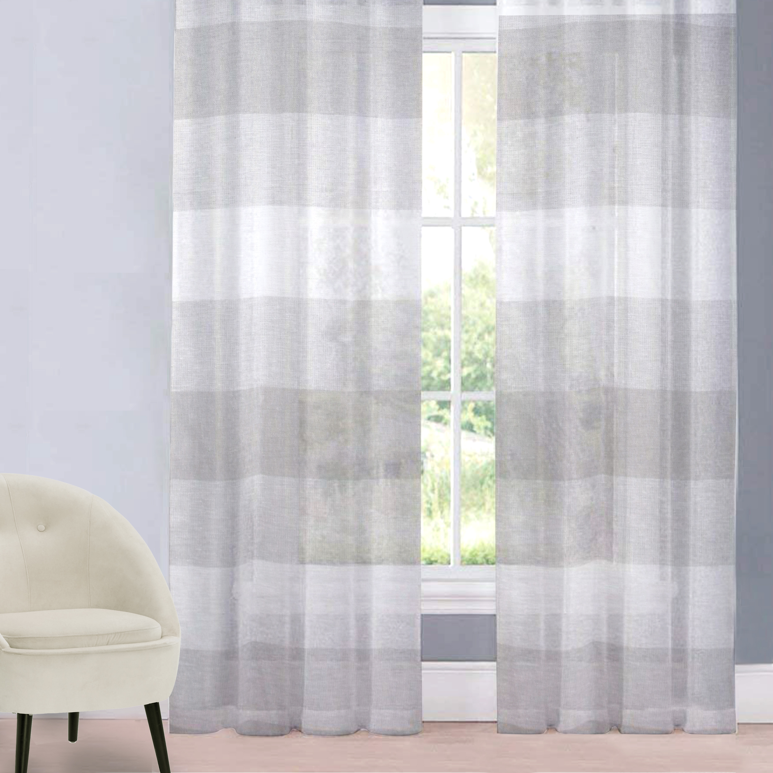 Tessuto Tenda Righe Lucy - Rosa| Panini Tessuti - Foto 6